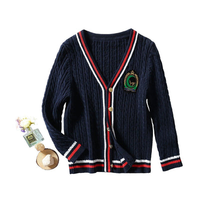 Kids Warm Cardigan Unisex Cozy Knitwear Sweater Boys Girls Fashion Knit - Aimall