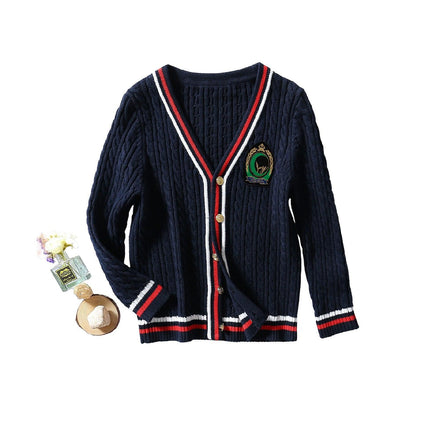 Kids Warm Cardigan Unisex Cozy Knitwear Sweater Boys Girls Fashion Knit - Aimall