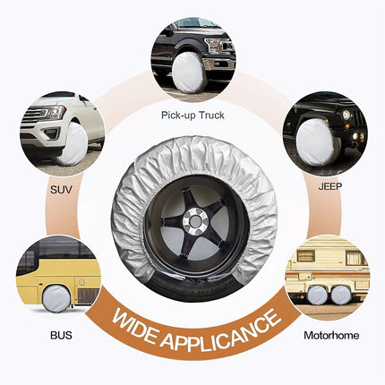 Car Spare Tire Cover Tire Storage Bag Waterproof Dustproof UVResistant SUV Truck