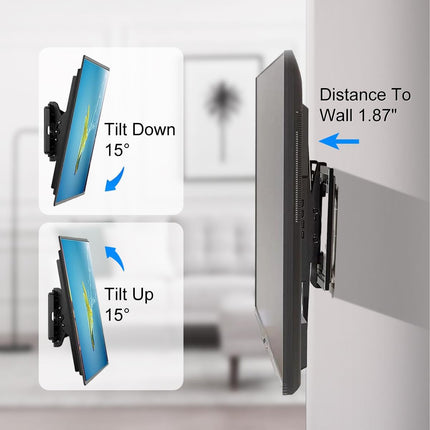 Wall Mount TV Bracket Tilt Angle Adjustable for Home Office Living Room TV Setup
