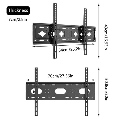 Wall Mount TV Bracket Tilt Angle Adjustable for Home Office Living Room TV Setup