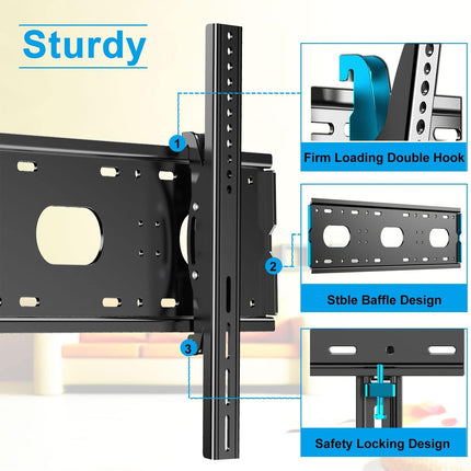 Wall Mount TV Bracket Tilt Angle Adjustable for Home Office Living Room TV Setup
