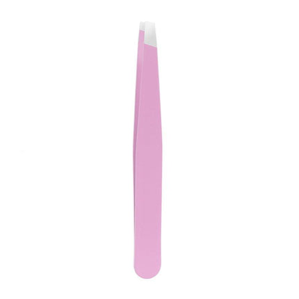 Stainless Steel Hair Eyebrow Tweezers Plucker Puller Beauty Slanted Nail Tip - Aimall