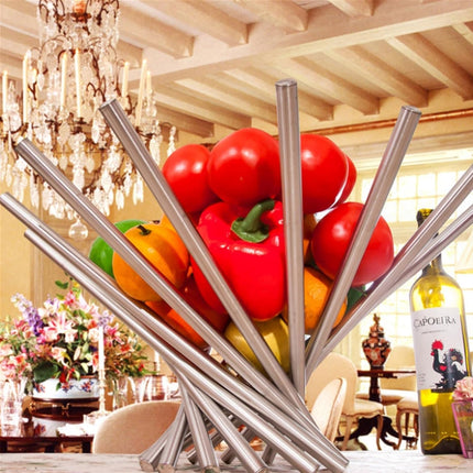 Stainless Steel Creative Rotating Fruit Bowl Living Room Hotel Display Bowl