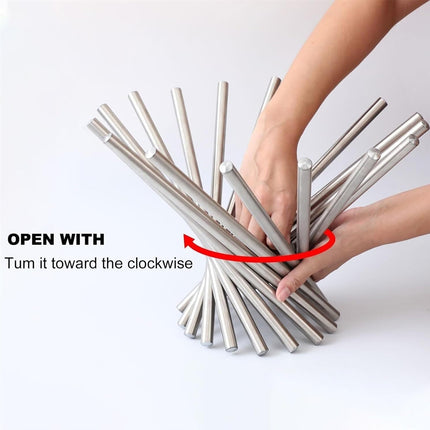 Stainless Steel Creative Rotating Fruit Bowl Living Room Hotel Display Bowl