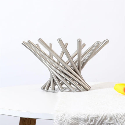 Stainless Steel Creative Rotating Fruit Bowl Living Room Hotel Display Bowl