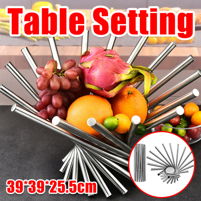 Stainless Steel Creative Rotating Fruit Bowl Living Room Hotel Display Bowl