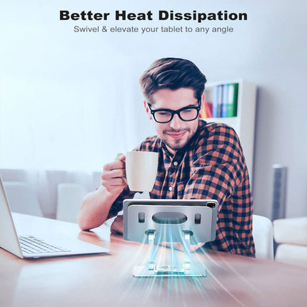 Mobile Phone Tablet Stand 360 Degree Rotating Holder Adjustable Desk Bracket