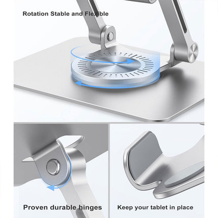 Mobile Phone Tablet Stand 360 Degree Rotating Holder Adjustable Desk Bracket