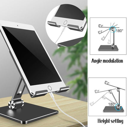 Aluminum Alloy Tablet Phone Holder Desk Stand Bracket Foldable For Ipad Pro 12.9 - Aimall