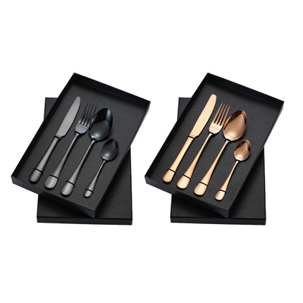 8-Piece Stainless Steel Cutlery Set - 2 Sets of Knife Fork Dinner Spoon Teaspoon