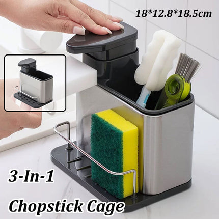 Stainless Steel Multi Function Chopstick Holder Kitchen Utensil Organizer Rack