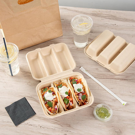 50PCS Disposable Takeout Containers Food-safe for Restaurant Use
