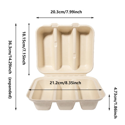 50PCS Disposable Takeout Containers Food-safe for Restaurant Use