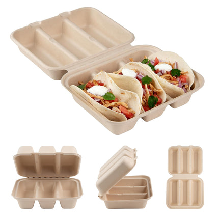 50PCS Disposable Takeout Containers Food-safe for Restaurant Use