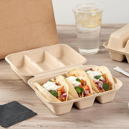 50PCS Disposable Takeout Containers Food-safe for Restaurant Use