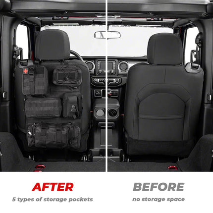 Car Universal Rear Seat 6-Piece Storage Bag Set Space Saving Waterproof Durable