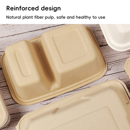 50PCS Takeaway Bento Box Food Grade Eco Friendly Meal Prep Leak-Proof Takeout