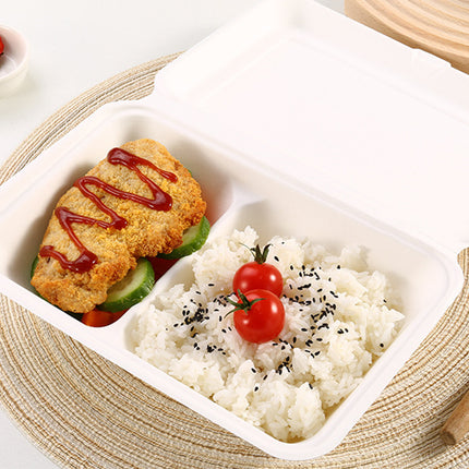 50PCS Takeaway Bento Box Food Grade Eco Friendly Meal Prep Leak-Proof Takeout