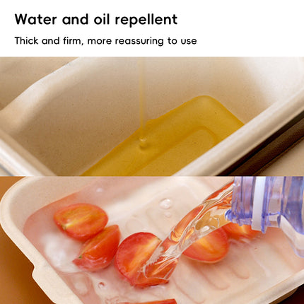 50PCS Takeaway Bento Box Food Grade Eco Friendly Meal Prep Leak-Proof Takeout