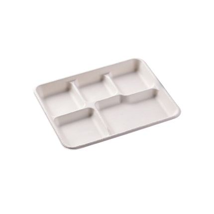 50PCS Disposable Compartmentalized Takeaway Lunch Box Biodegradable 800ml/1200ml