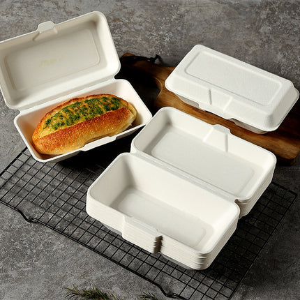 50PCS Hot Dog Fast Food Takeaway Packaging Boxes Greaseproof for Home Delivery