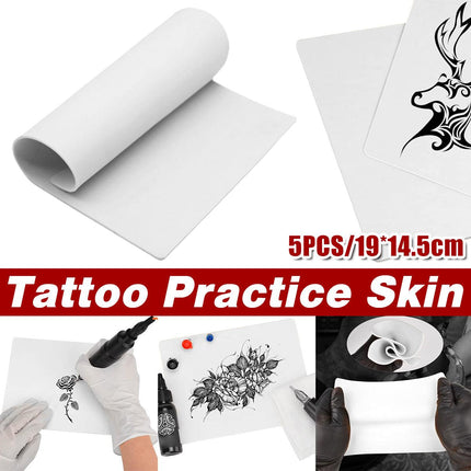 5pcs Blank Tattoo Practice Skin Sheets for Tattoo Artist Training Practice Pad