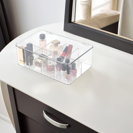 Covered Tea Bag Storage Box Desktop Compartmentalized Organizer Kitchen Holder