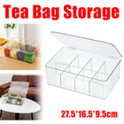 Covered Tea Bag Storage Box Desktop Compartmentalized Organizer Kitchen Holder