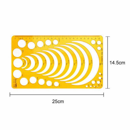 Drafting Circle Template Radius Drawing Stencil Useful Technical Tool Artist Arc - Aimall