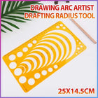 Drafting Circle Template Radius Drawing Stencil Useful Technical Tool Artist Arc - Aimall