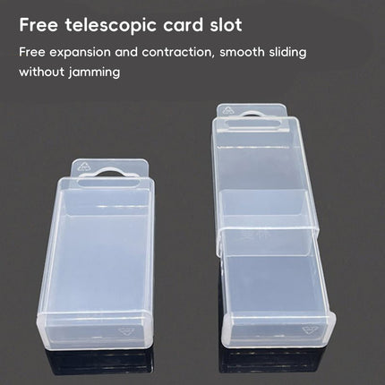 20PCS Mini Transparent Storage Box Telescopic Multi Purpose Clear Home Office