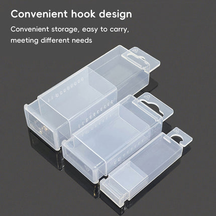 20PCS Mini Transparent Storage Box Telescopic Multi Purpose Clear Home Office