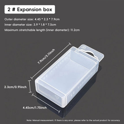 20PCS Mini Transparent Storage Box Telescopic Multi Purpose Clear Home Office