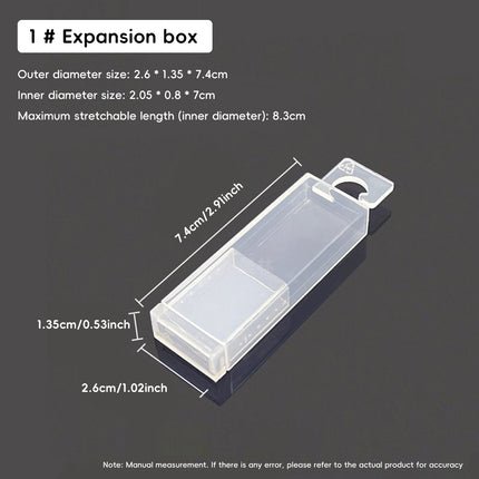 20PCS Mini Transparent Storage Box Telescopic Multi Purpose Clear Home Office