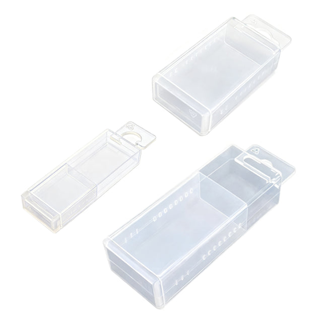 20PCS Mini Transparent Storage Box Telescopic Multi Purpose Clear Home Office