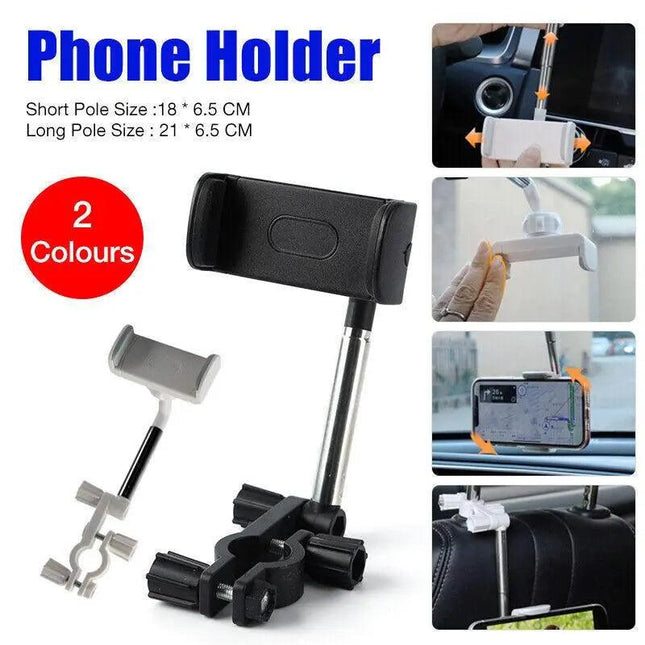 Telescopic Car Mobile Phone Holder- Phone Holder Rearview Mirror Front Seat Snap - Aimall