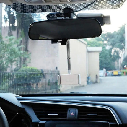 Telescopic Car Mobile Phone Holder- Phone Holder Rearview Mirror Front Seat Snap - Aimall