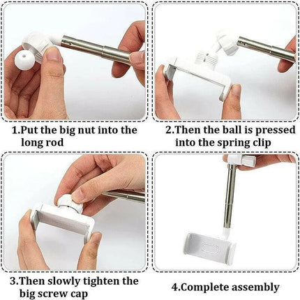 Telescopic Car Mobile Phone Holder- Phone Holder Rearview Mirror Front Seat Snap - Aimall