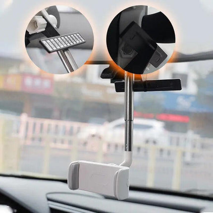 Telescopic Car Mobile Phone Holder- Phone Holder Rearview Mirror Front Seat Snap - Aimall