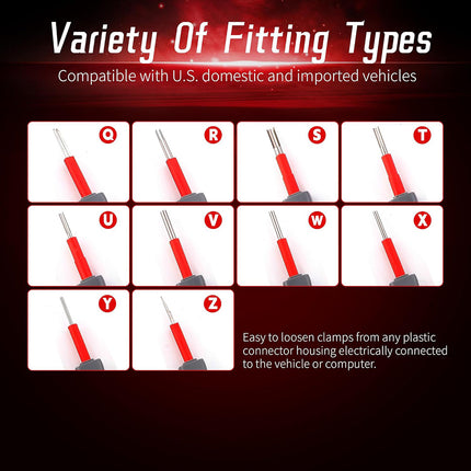 26PCS Wire Terminal Removal Tools Car Electrical Connector Pin Extractor Repair