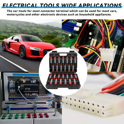 26PCS Wire Terminal Removal Tools Car Electrical Connector Pin Extractor Repair
