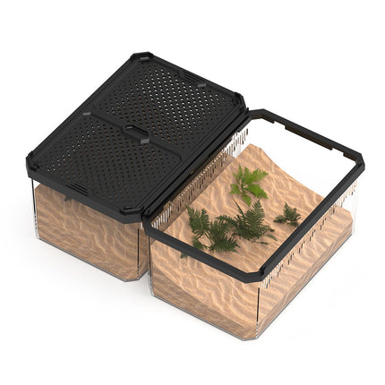 H12 Dual Sliding Lid Acrylic Reptile Breeding Box Small