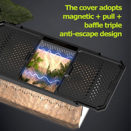 H12 Dual Sliding Lid Acrylic Reptile Breeding Box Small