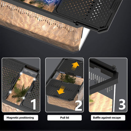 H12 Dual Sliding Lid Acrylic Reptile Breeding Box Small