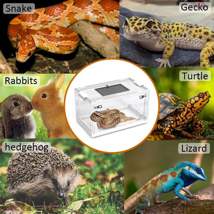 Foldable Hamster Breeding Box Transparent Small Pet Viewing House Indoor Habitat