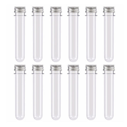 125PCS 45ml Clear Cylinder Test Tube with Lid Bottle Small Storage Container
