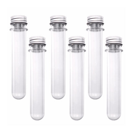125PCS 45ml Clear Cylinder Test Tube with Lid Bottle Small Storage Container
