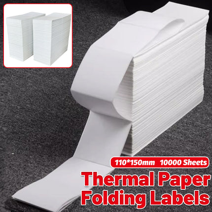 10000 Sheets Thermal Paper Foldable Labels Multipurpose Self Adhesive HighQuality