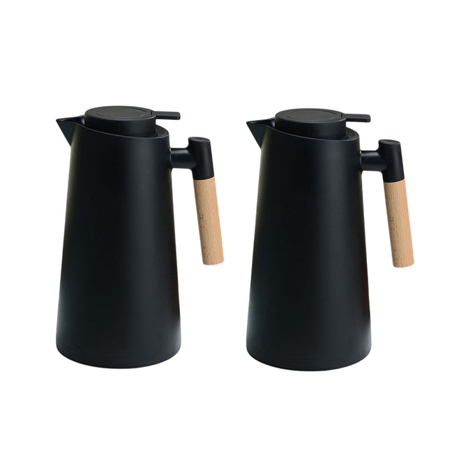 2PCS 1000ml Large Capacity Coffee Pot with Handle Thermal Durable Sealing Lid